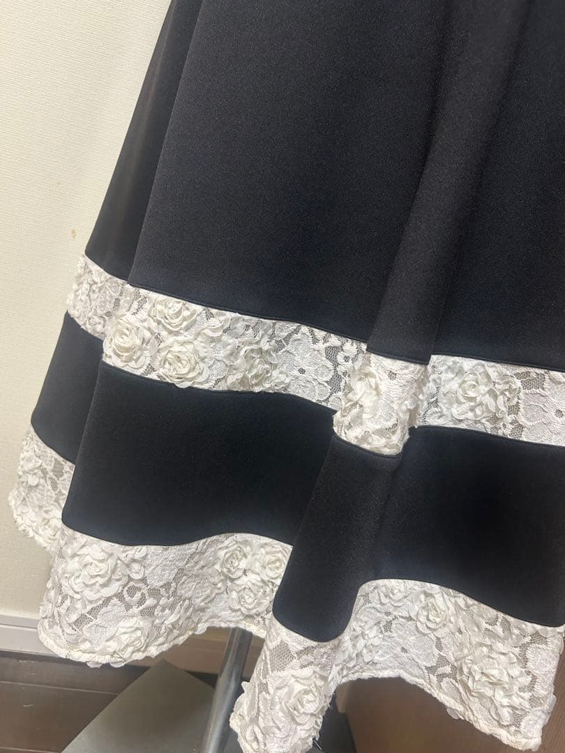 ジェンヌ JENNE レース切り替えカットソーワンピース　Sサイズ 極美品