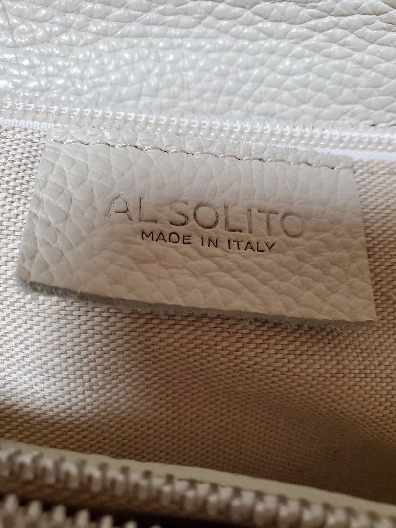 AL SOLITOアルソリト　イタリア　レザートートバッグ オフホワイト