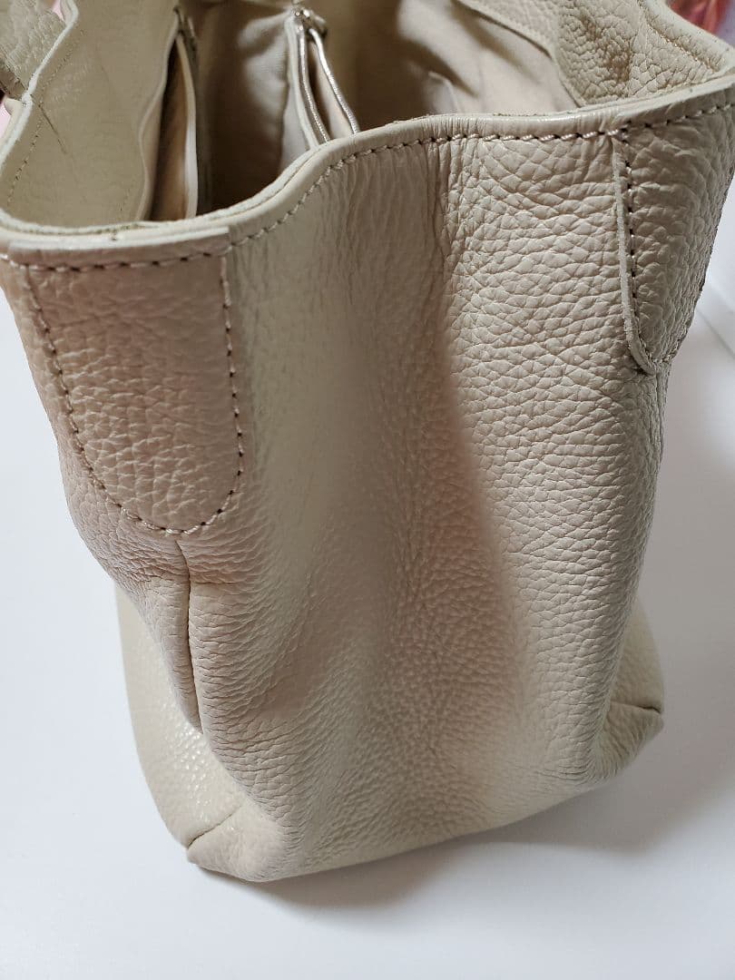 AL SOLITOアルソリト　イタリア　レザートートバッグ オフホワイト