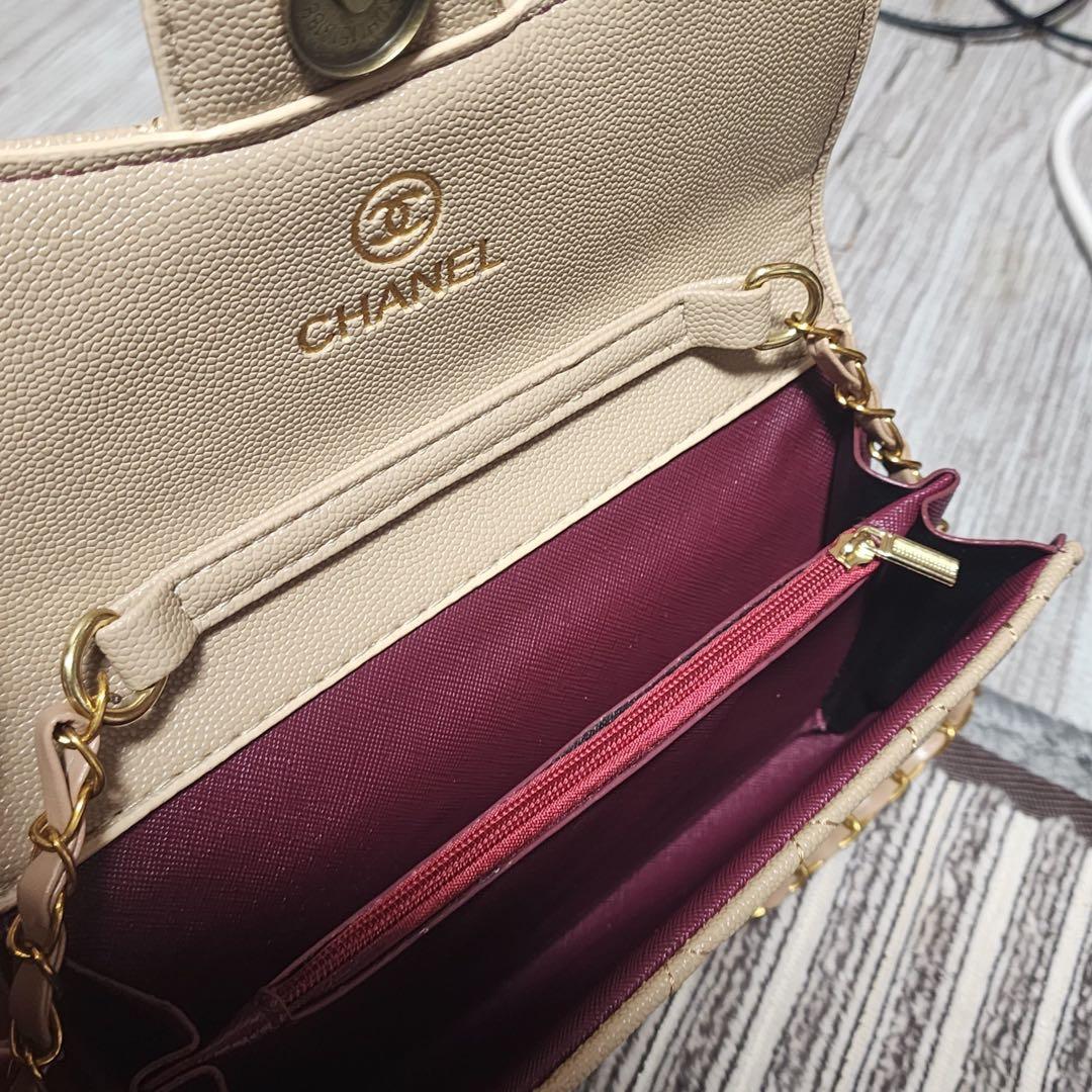 ✴*︎様 CHANEL　ショルダーウォレット　財布　ベージュ　ノベルティ