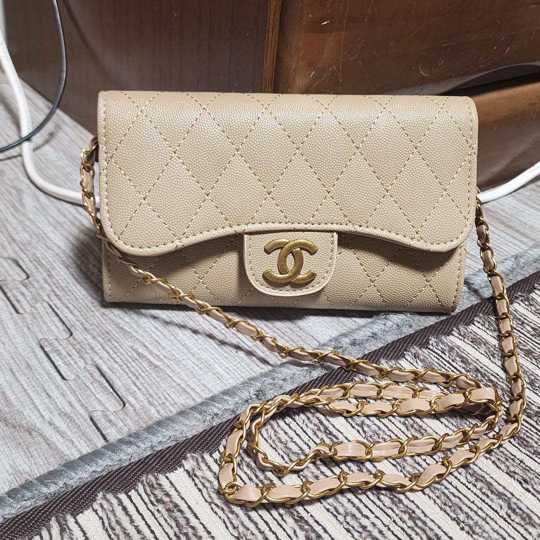 ✴*︎様 CHANEL　ショルダーウォレット　財布　ベージュ　ノベルティ