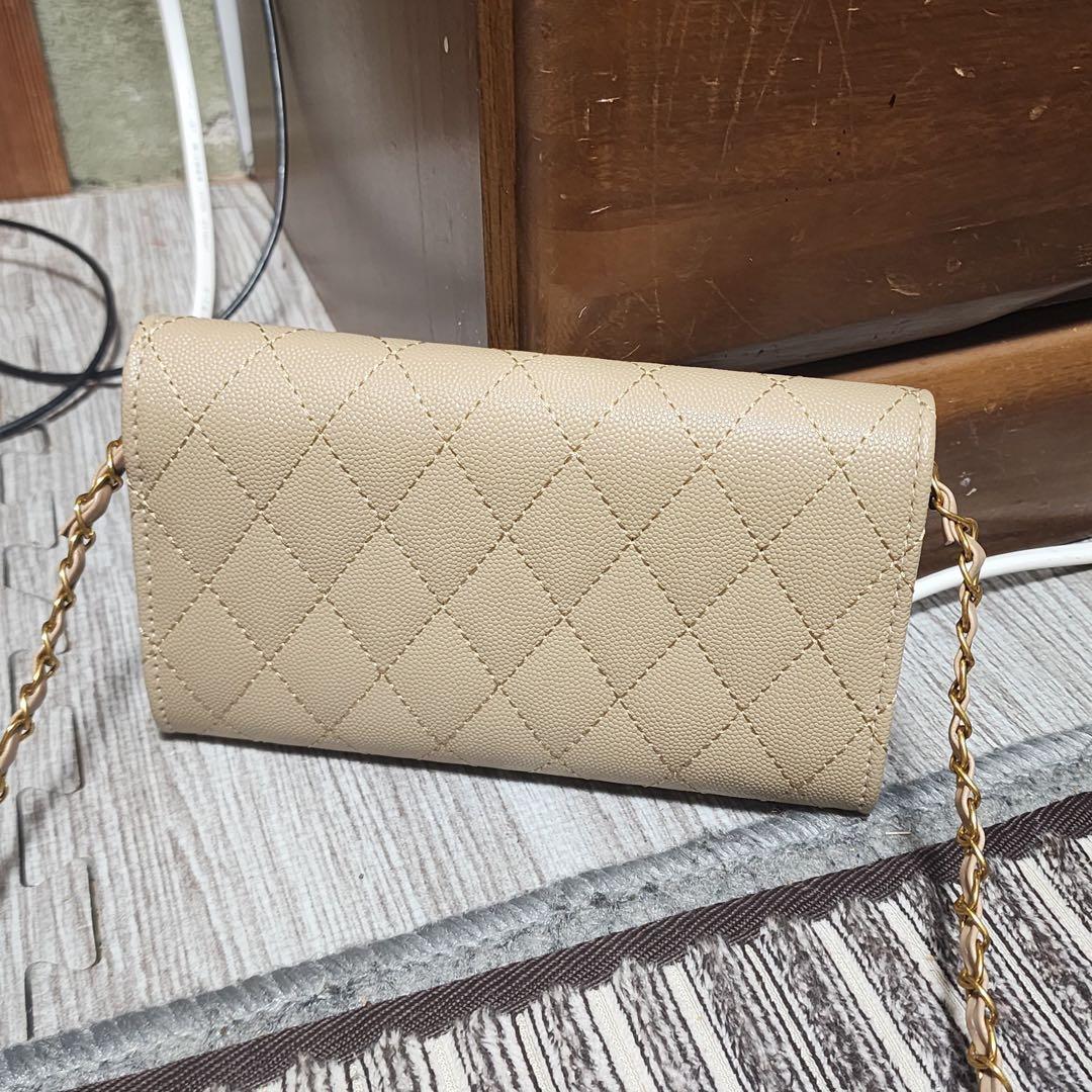 ✴*︎様 CHANEL　ショルダーウォレット　財布　ベージュ　ノベルティ