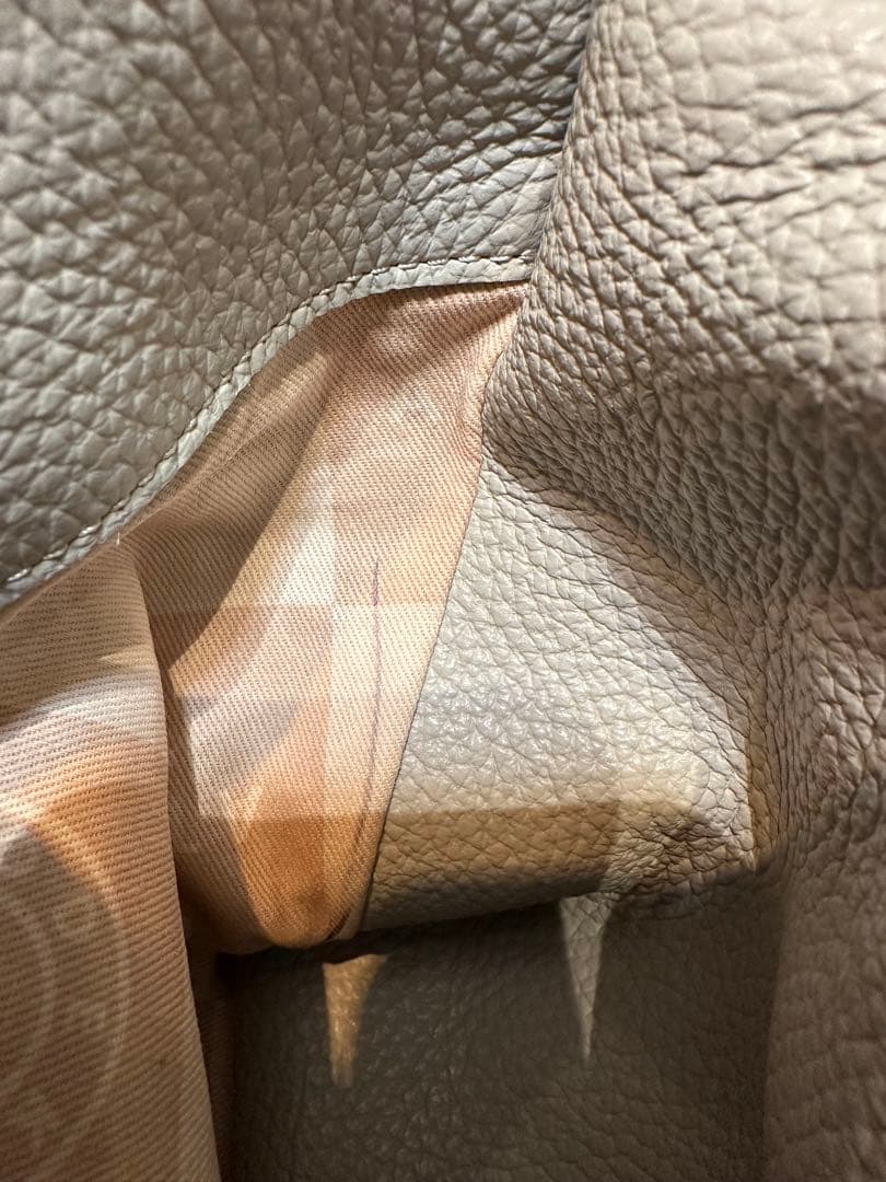 アタオ　グレー レザー トートバッグ