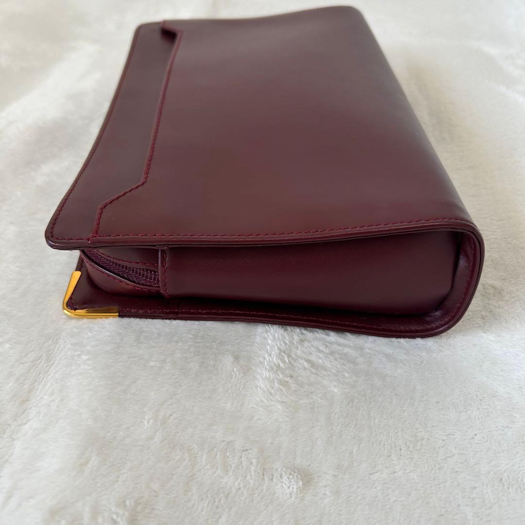 【美品】Cartier　カルティエ　赤　クラッチバッグ　ヴィンテージ