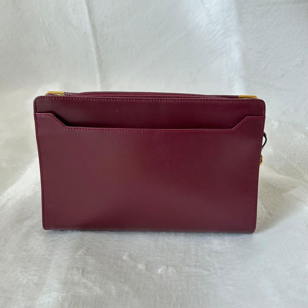 【美品】Cartier　カルティエ　赤　クラッチバッグ　ヴィンテージ