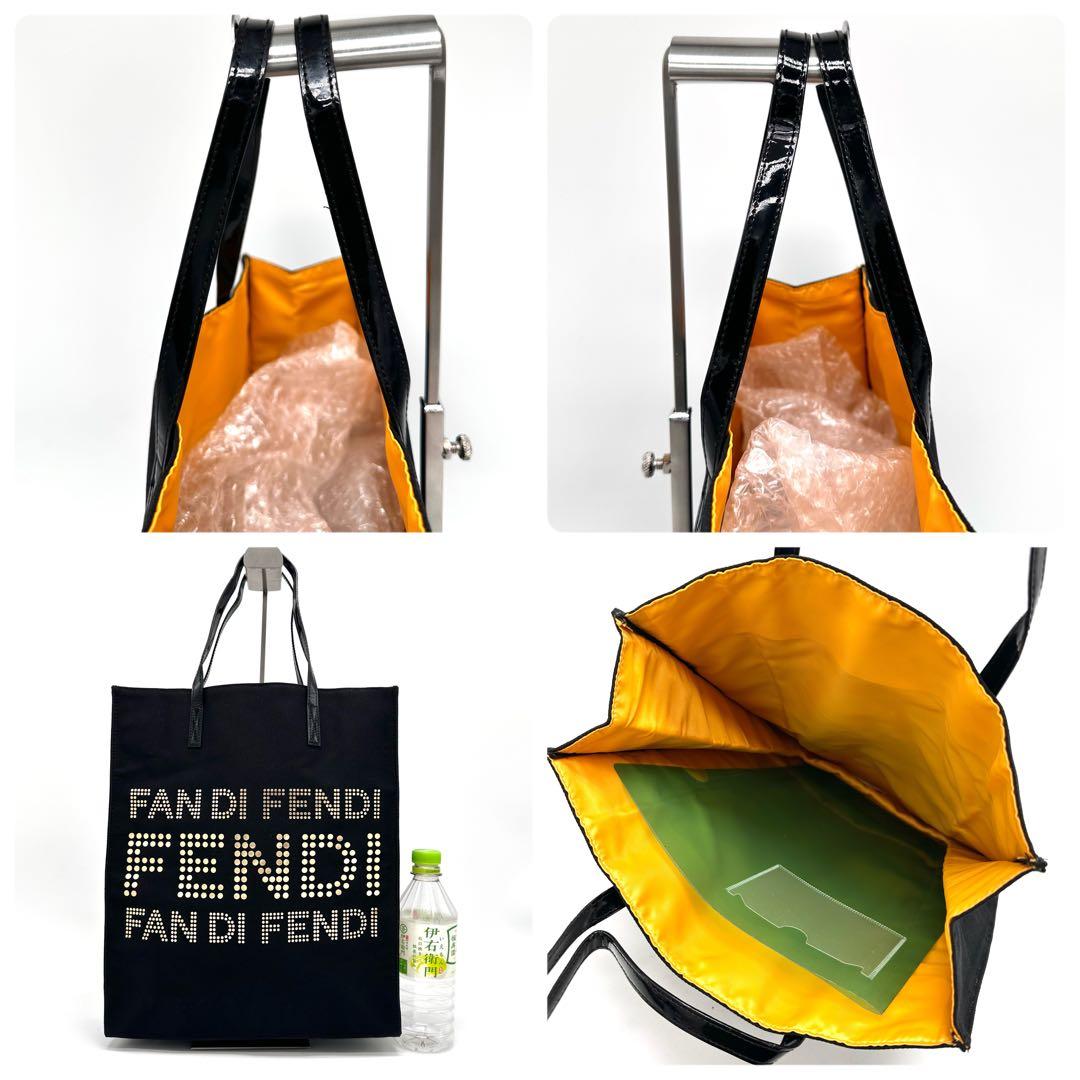 【未使用品】FENDI PERFUMES トートバッグ A4可 キャンバス 黒