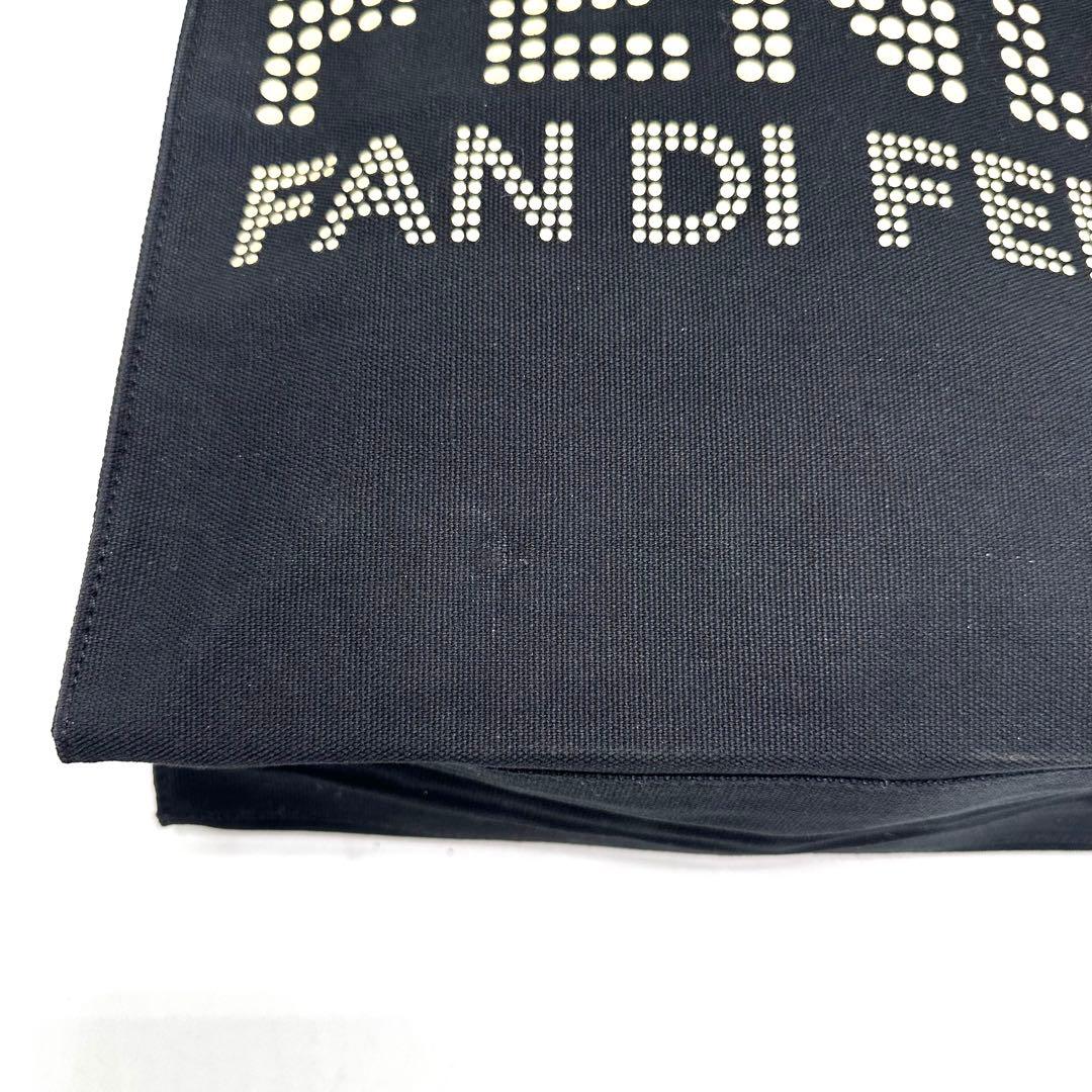 【未使用品】FENDI PERFUMES トートバッグ A4可 キャンバス 黒