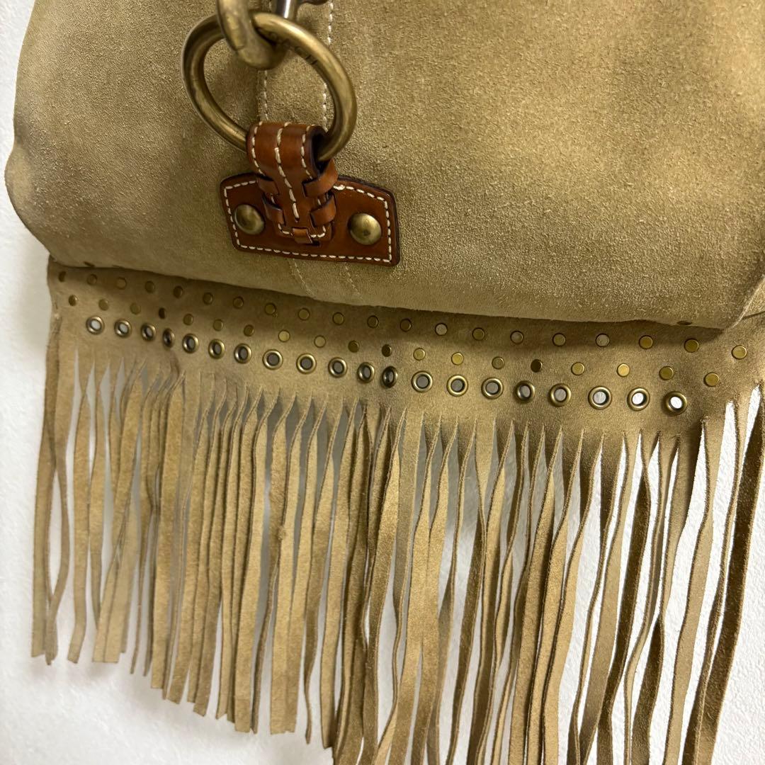 バッグ Coach Fringe Duffle Medium Hobo Bag
