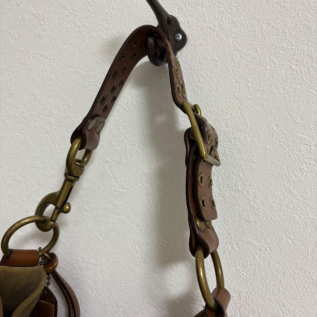 バッグ Coach Fringe Duffle Medium Hobo Bag