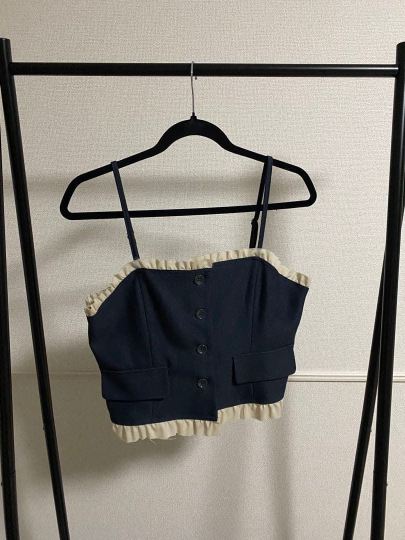 loin nuit フリルレイヤードデザインジャケット /ビスチェ セット