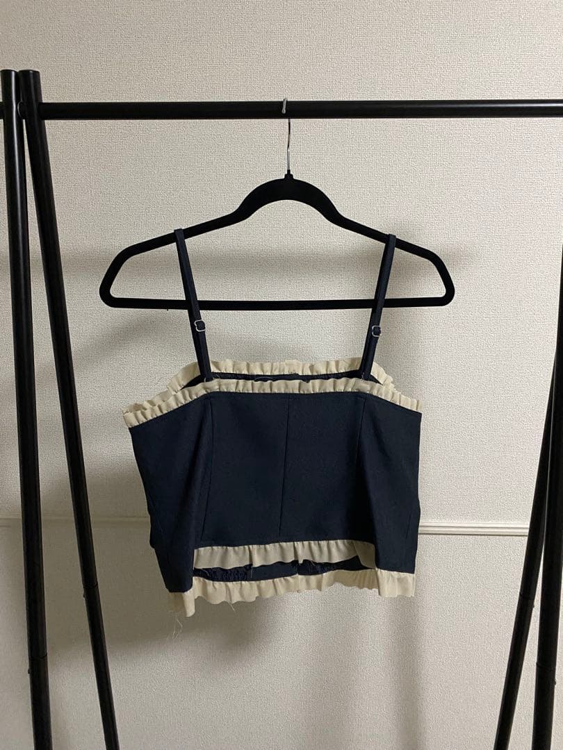 loin nuit フリルレイヤードデザインジャケット /ビスチェ セット