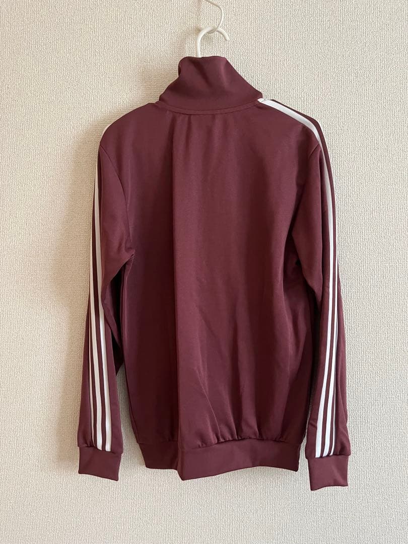 adidas バーガンディ ジップアップジャージ