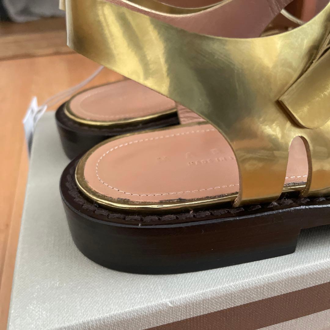 MARNI サンダル　ゴールド　38 未使用品