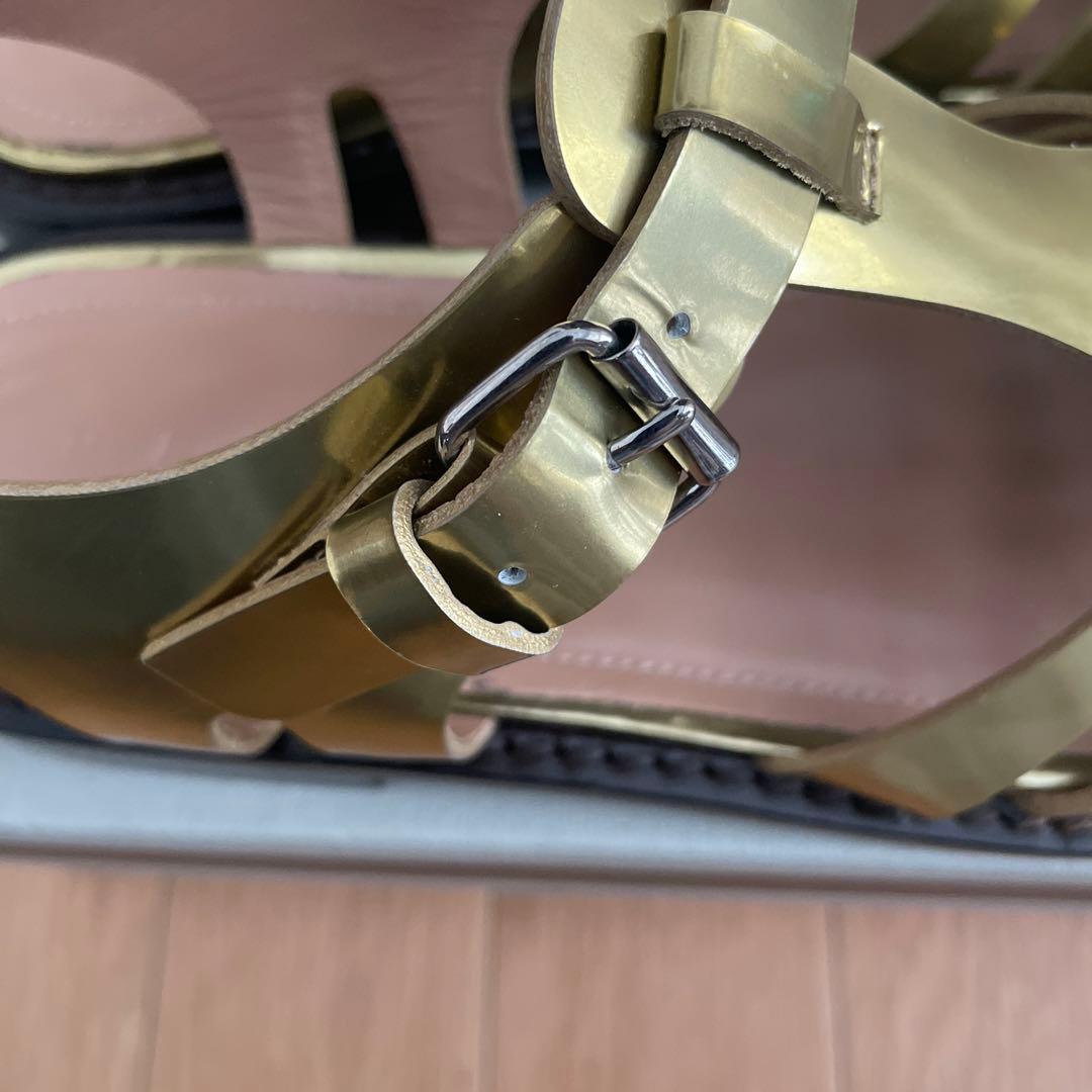 MARNI サンダル　ゴールド　38 未使用品