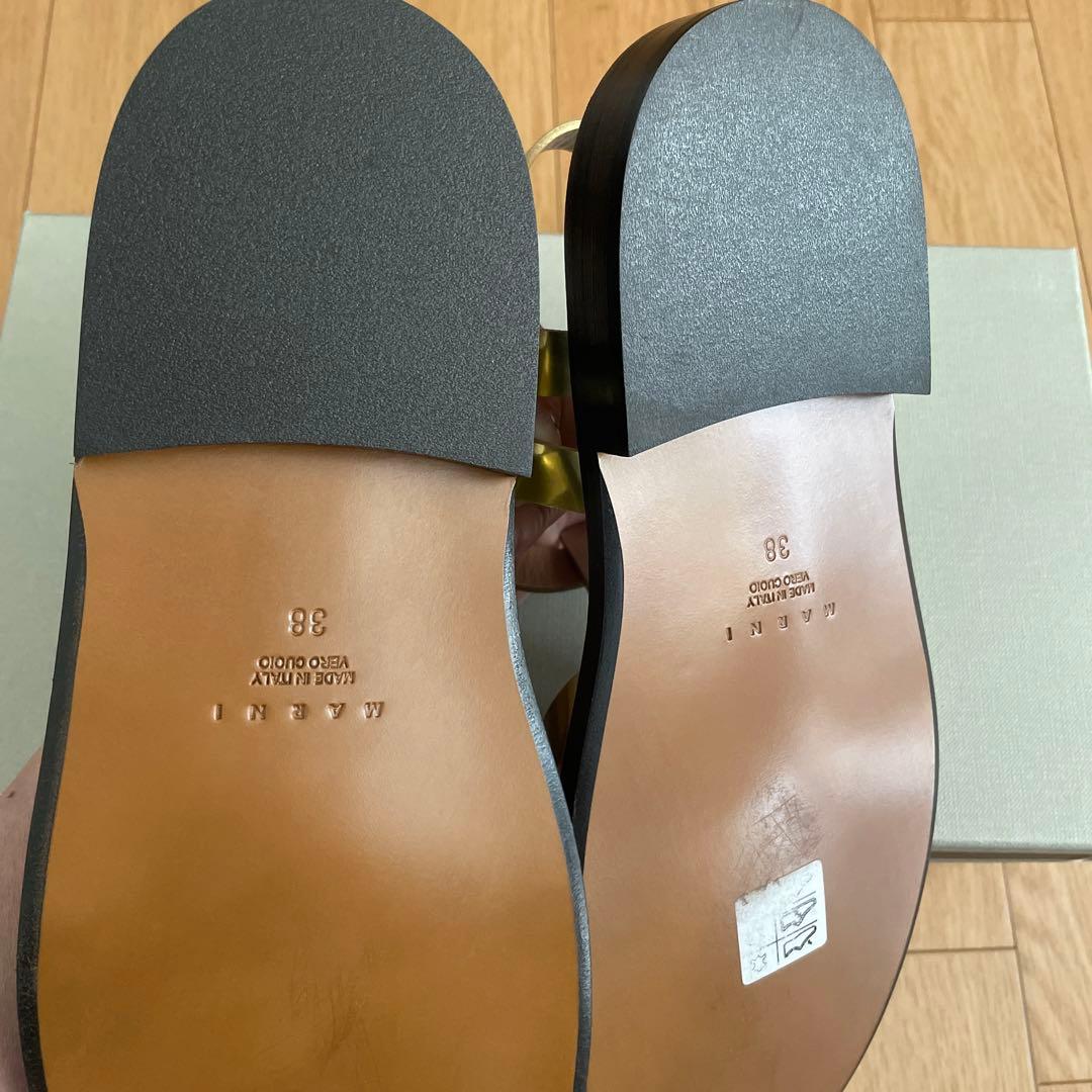 MARNI サンダル　ゴールド　38 未使用品