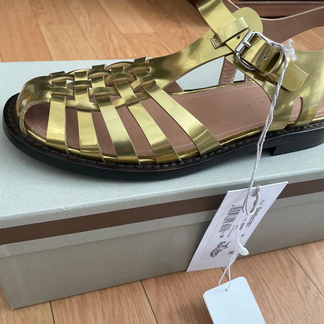 MARNI サンダル　ゴールド　38 未使用品