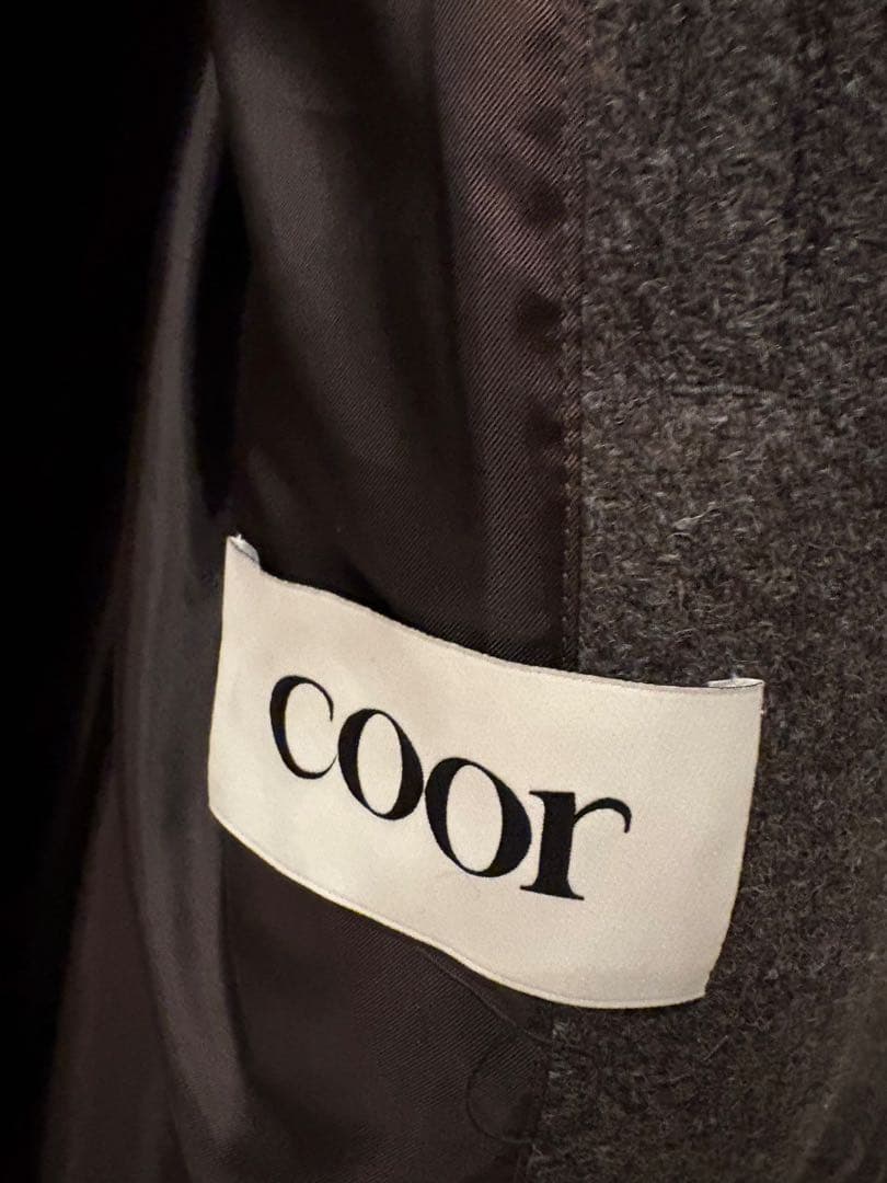 coorグレー ハイネックコート