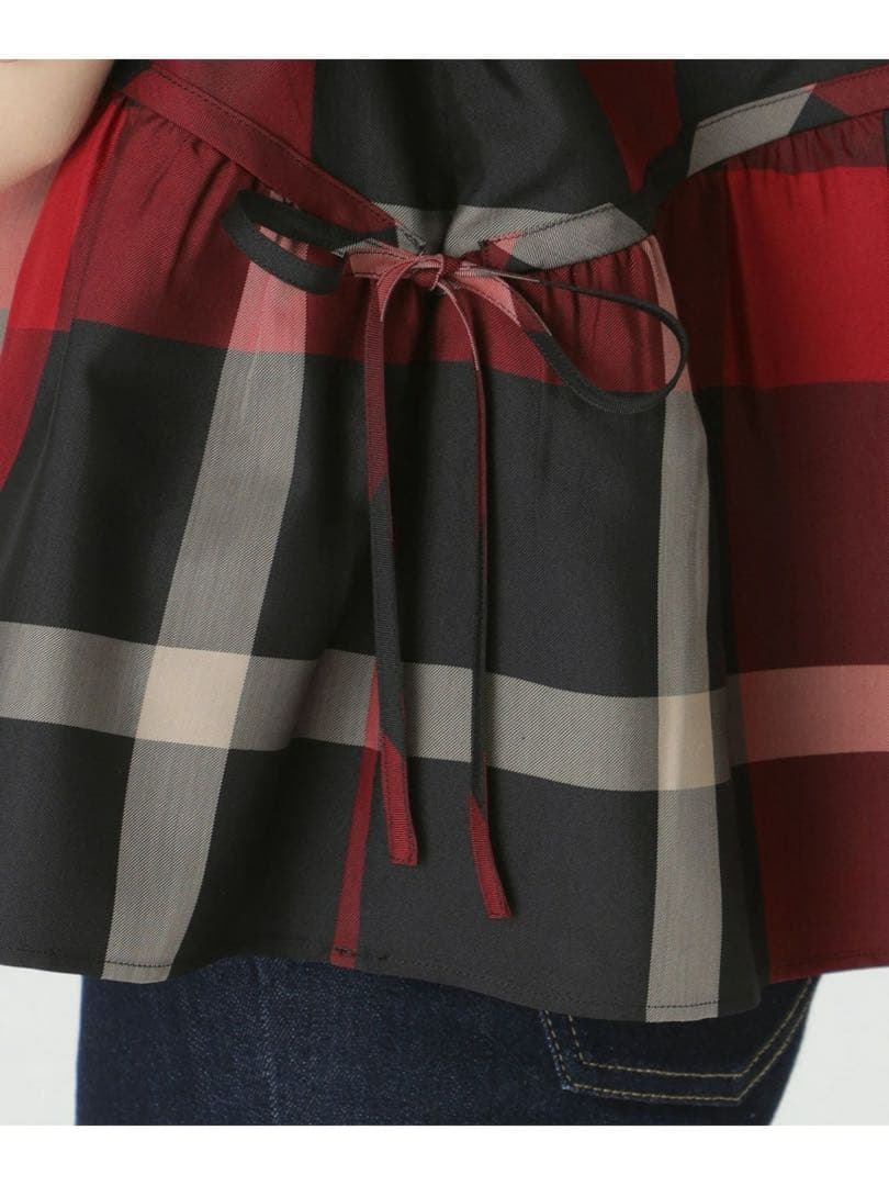 コンパクトクリアーポンチクレストブリッジチェックティアードカットソー