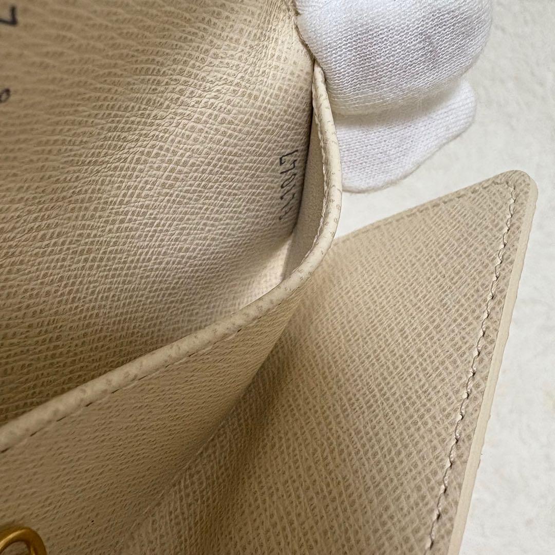 極美品　ルイヴィトン　ミュルティクレ4 キーケース　4連　ダミエ　アズール　白