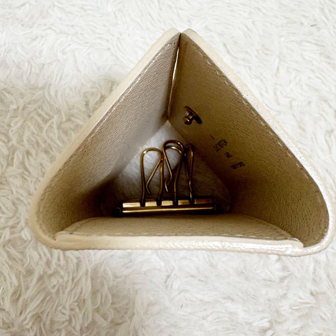 極美品　ルイヴィトン　ミュルティクレ4 キーケース　4連　ダミエ　アズール　白