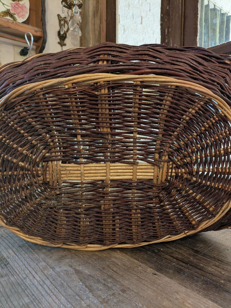 アンティーク　フラワーバスケット　花かご