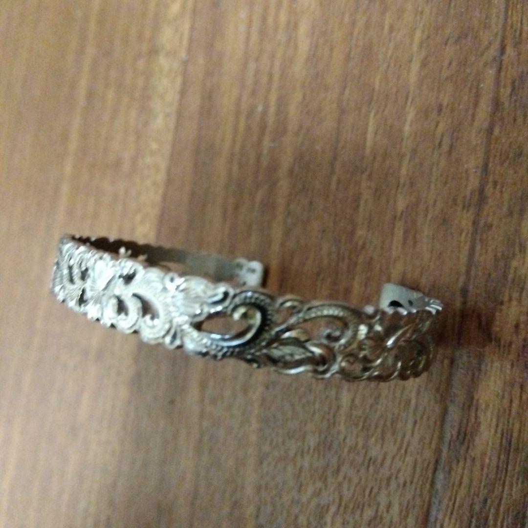 ハワイアンジュエリー バングル SILVER925 約8mm幅 銀製 シルバー製