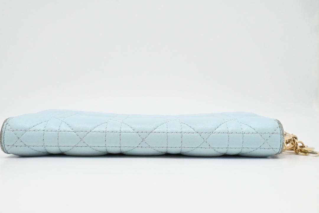 クリスチャンディオール　DIOR　レディディオール　長財布　ボヤージュ　ブルー