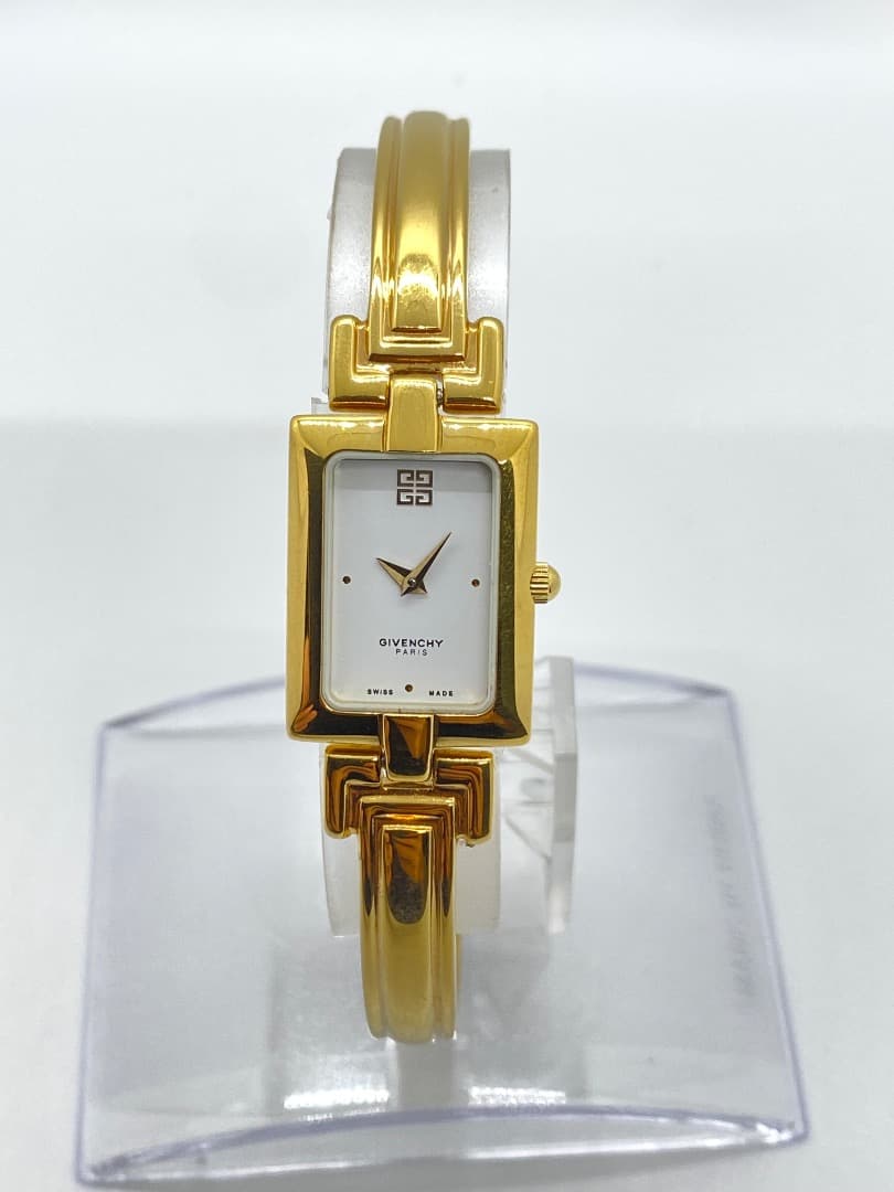 【新品電池】GIVENCHY ジバンシー バングルウォッチ ゴールド レディース