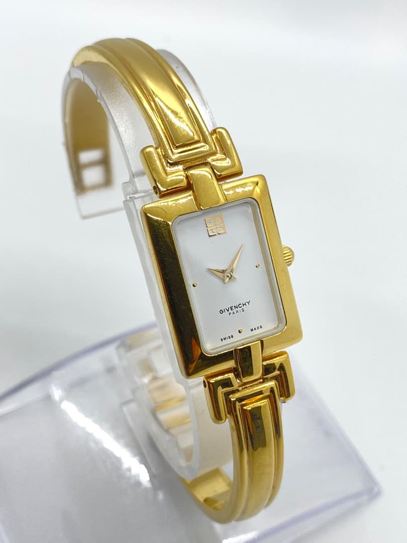 【新品電池】GIVENCHY ジバンシー バングルウォッチ ゴールド レディース
