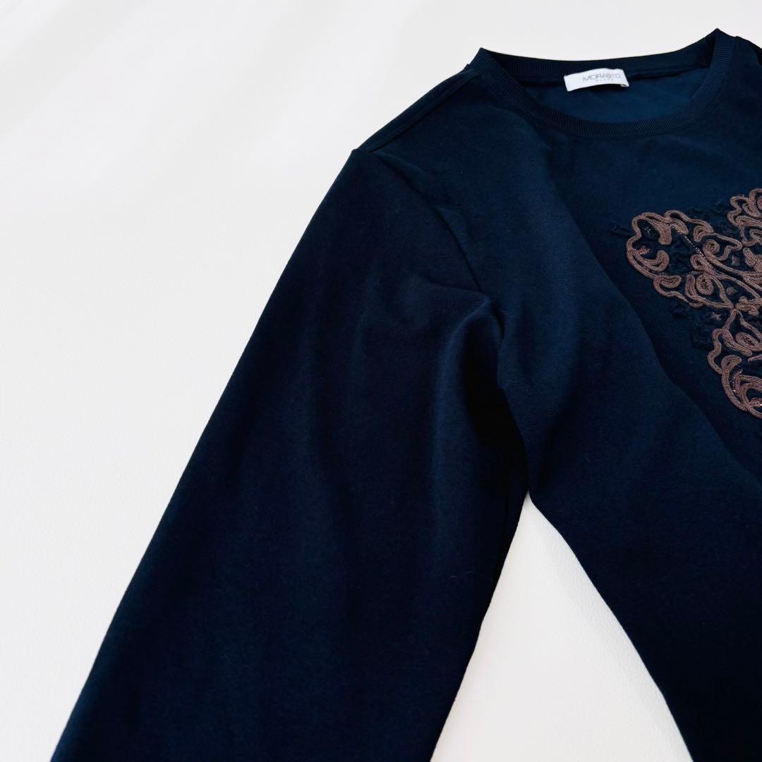 MORABITO モラビト　カットソー 刺繍 スパンコール ブラック　38