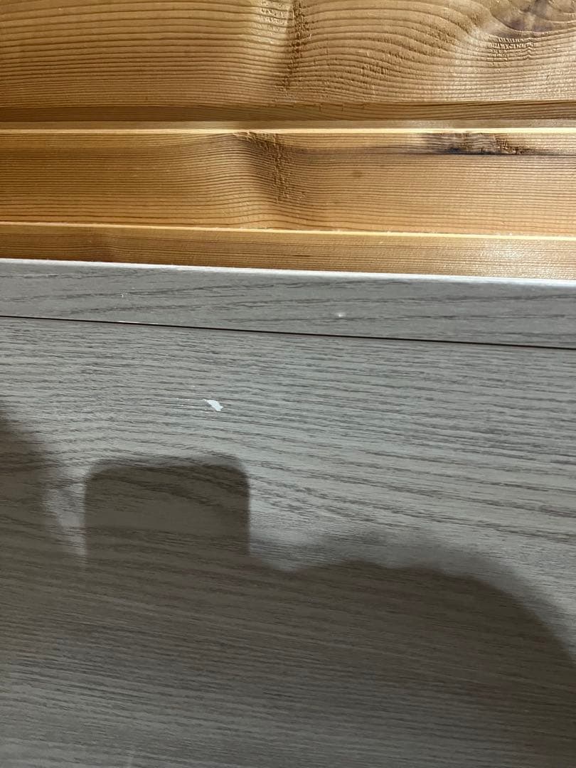 【手渡し】ニトリ　セミダブル　すのこチェストベッドフレーム　グレーウォッシュ