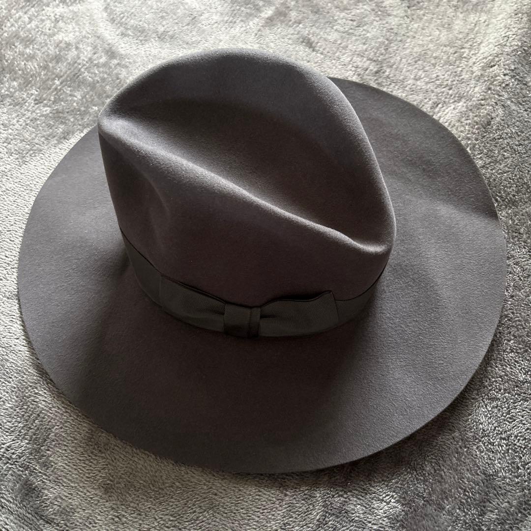 極美品！キジマタカユキ　ビーバーHAIR FELT HAT グレー