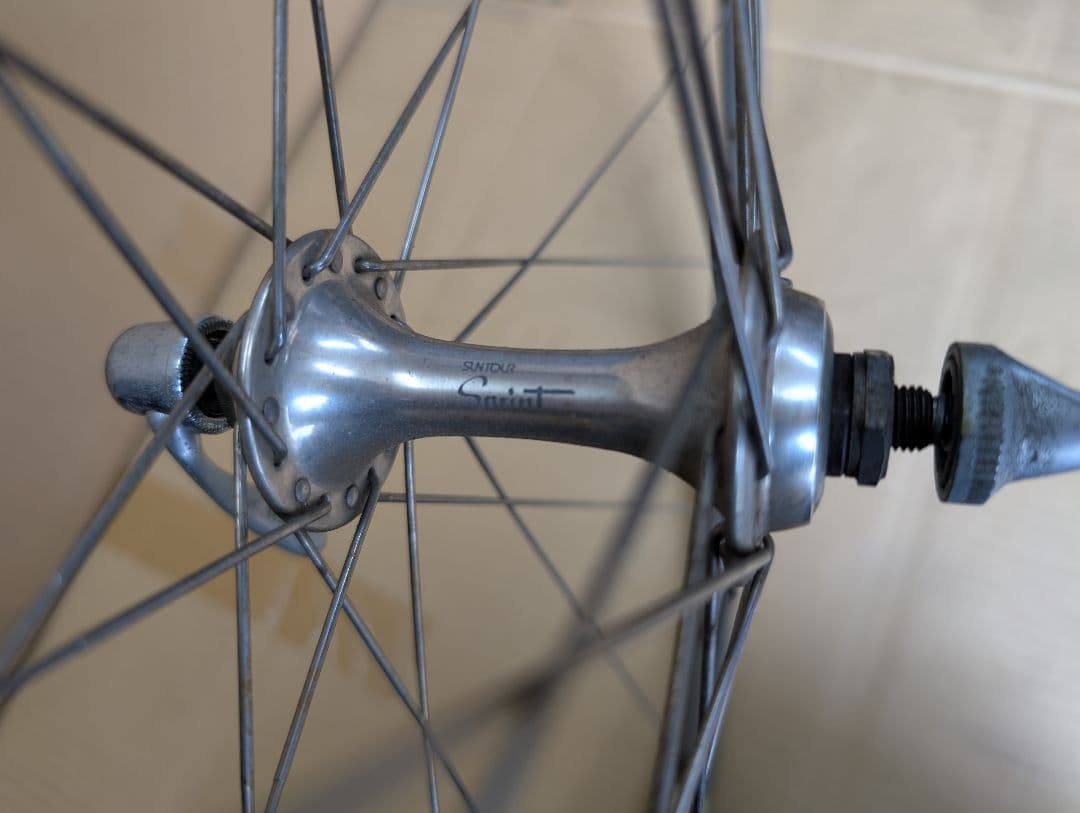 ロードバイク/チューブラータイヤ用ビンテージＡＲＡＹＡ赤ラベルホイール前後セット