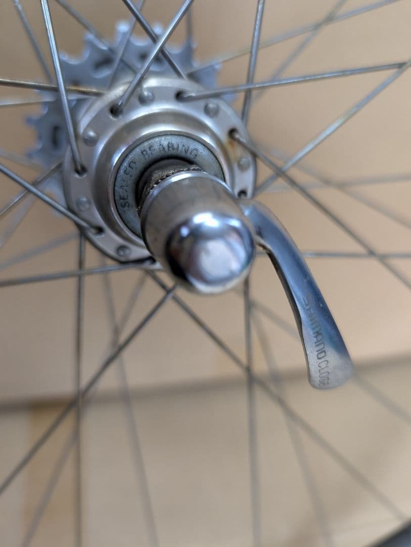 ロードバイク/チューブラータイヤ用ビンテージＡＲＡＹＡ赤ラベルホイール前後セット