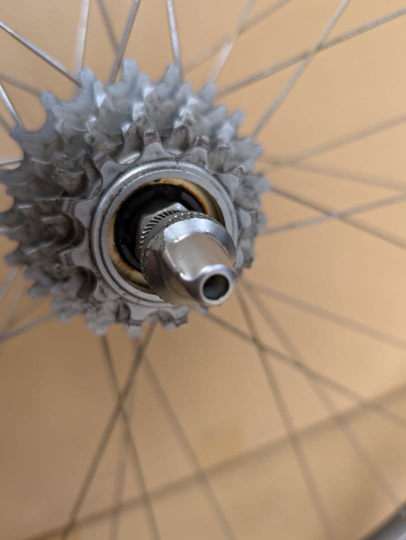 ロードバイク/チューブラータイヤ用ビンテージＡＲＡＹＡ赤ラベルホイール前後セット