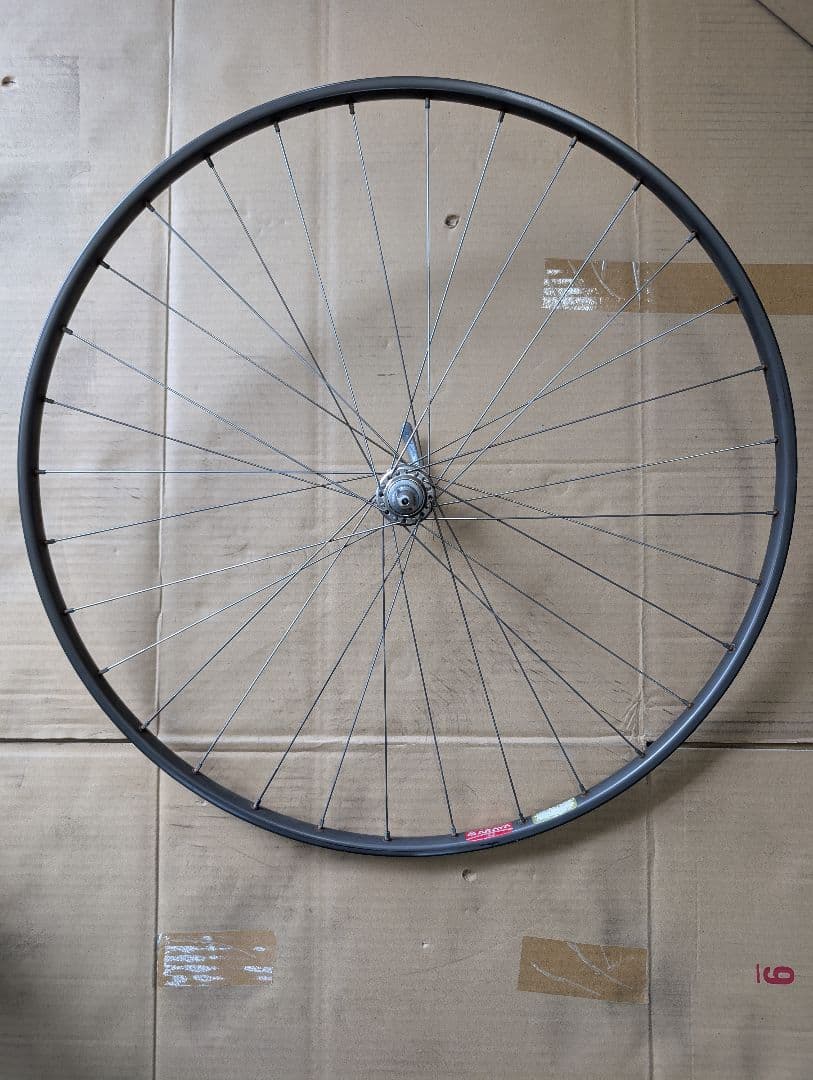 ロードバイク/チューブラータイヤ用ビンテージＡＲＡＹＡ赤ラベルホイール前後セット