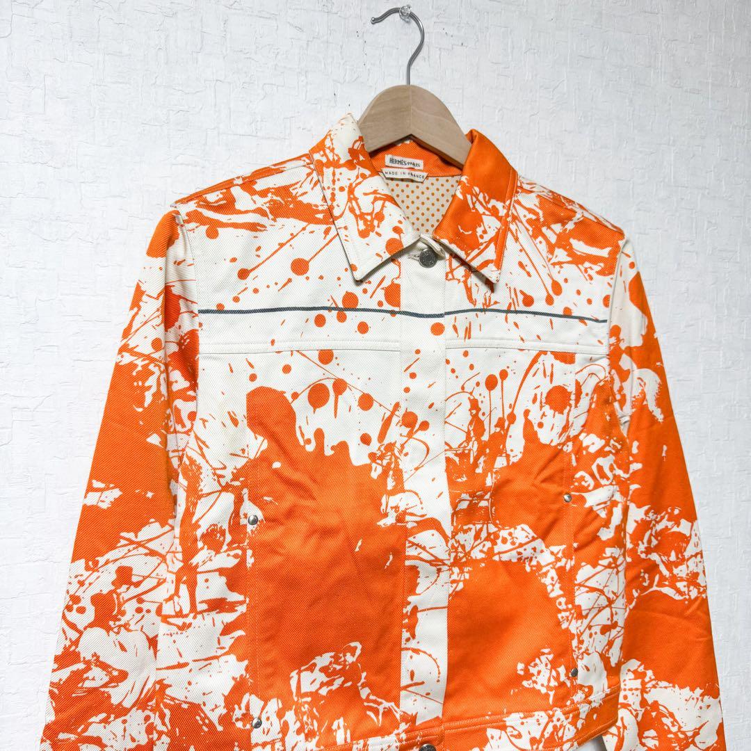 【マルジェラ期】 HERMES 03SS ペイント加工 ジャケット マルジェラ期
