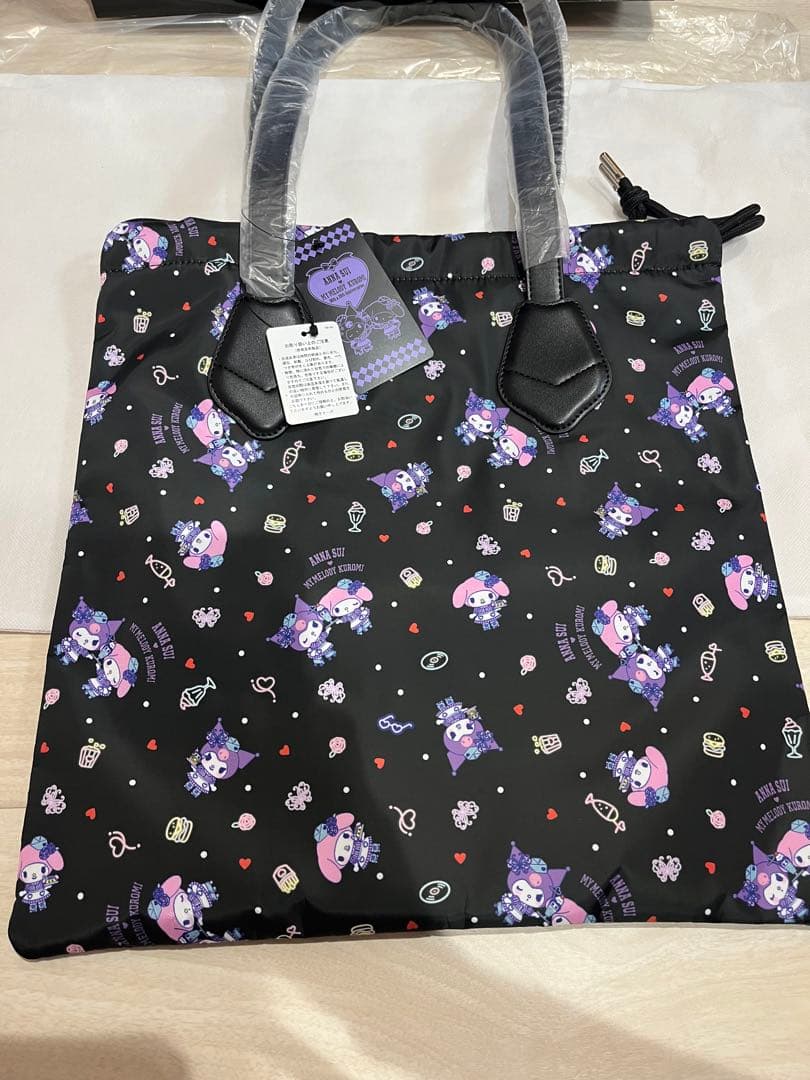 宮島　お値下げANNA SUI サンリオ　マイメロクロミ柄トートバッグ