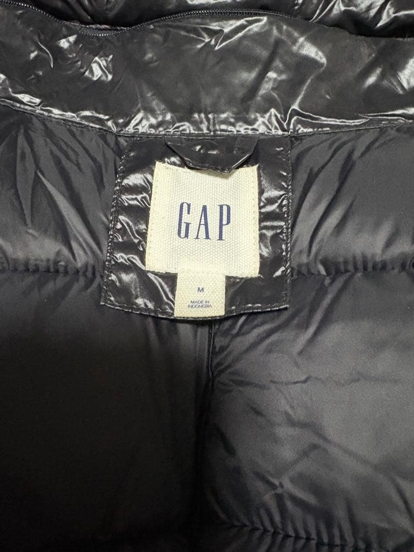 美品✨GAP ファーダウンベスト y2k グランジ　平成　ギャル　光沢　M