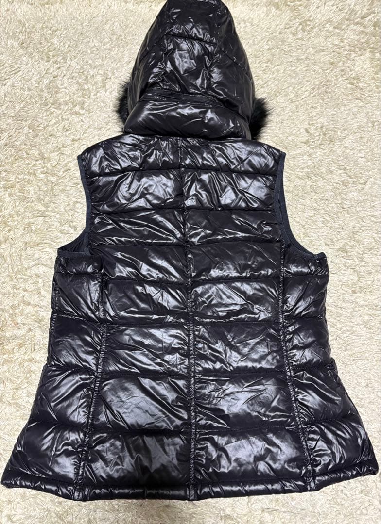 美品✨GAP ファーダウンベスト y2k グランジ　平成　ギャル　光沢　M