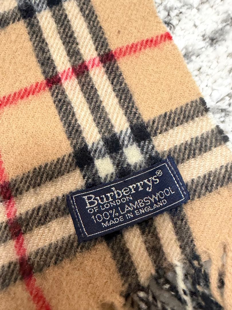 Burberrys チェック柄マフラー ウール100%バーバリーズ