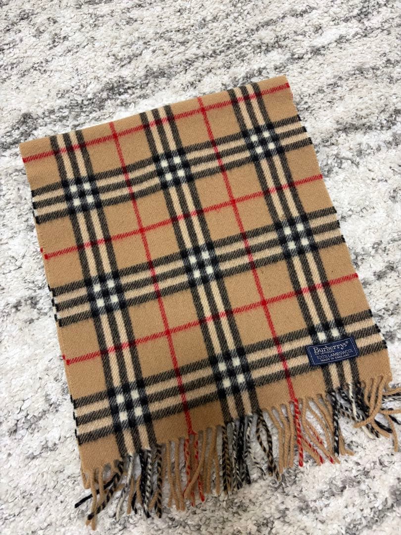 Burberrys チェック柄マフラー ウール100%バーバリーズ