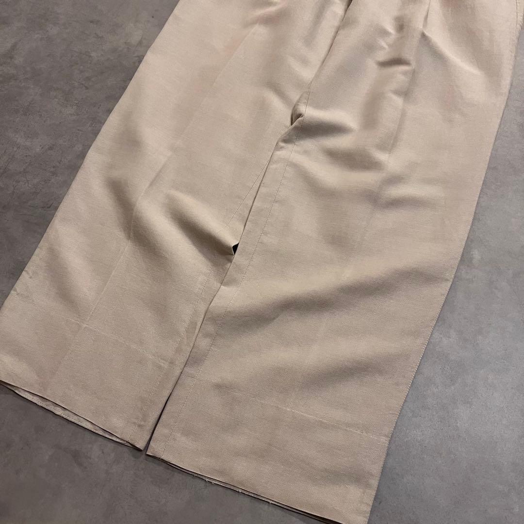 パンツ BURBERRY linen two tuck slacks