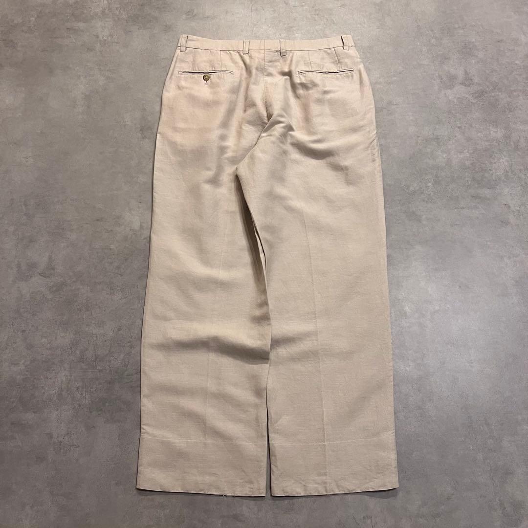 パンツ BURBERRY linen two tuck slacks