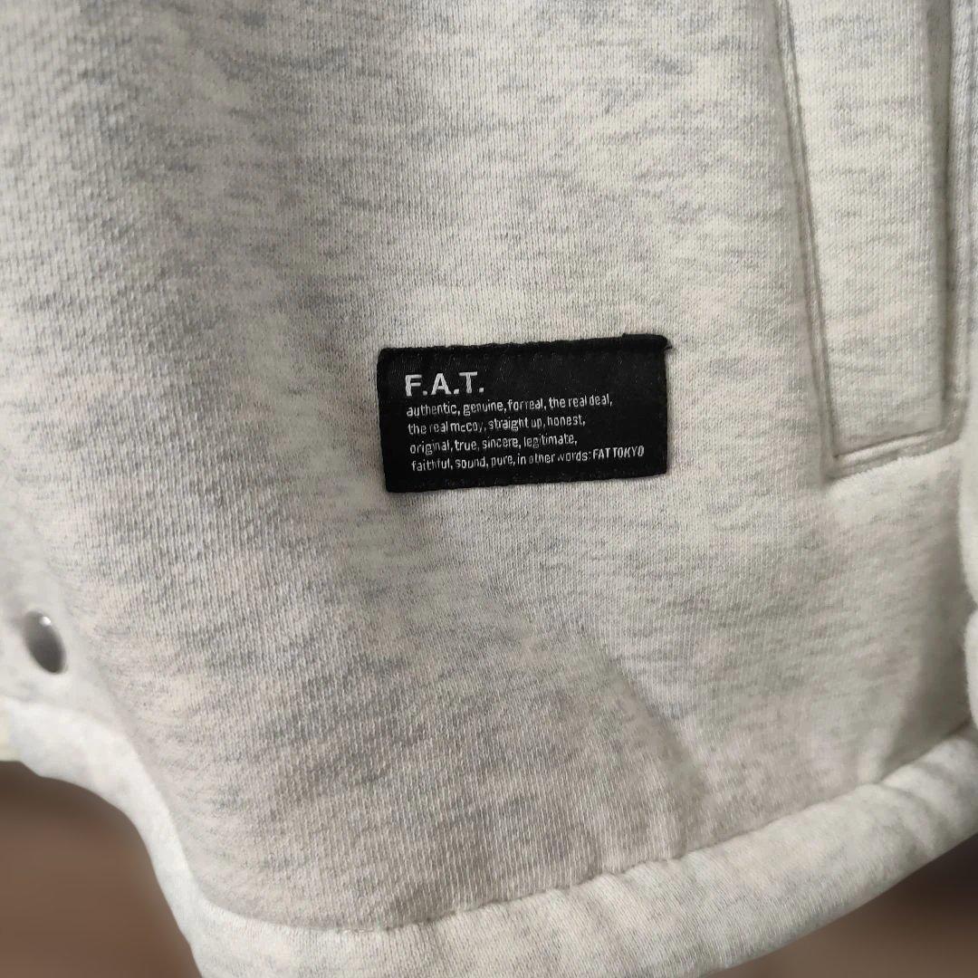 極美品FATグレー系カラー スウェットスタジャン サイズFAT(XL)