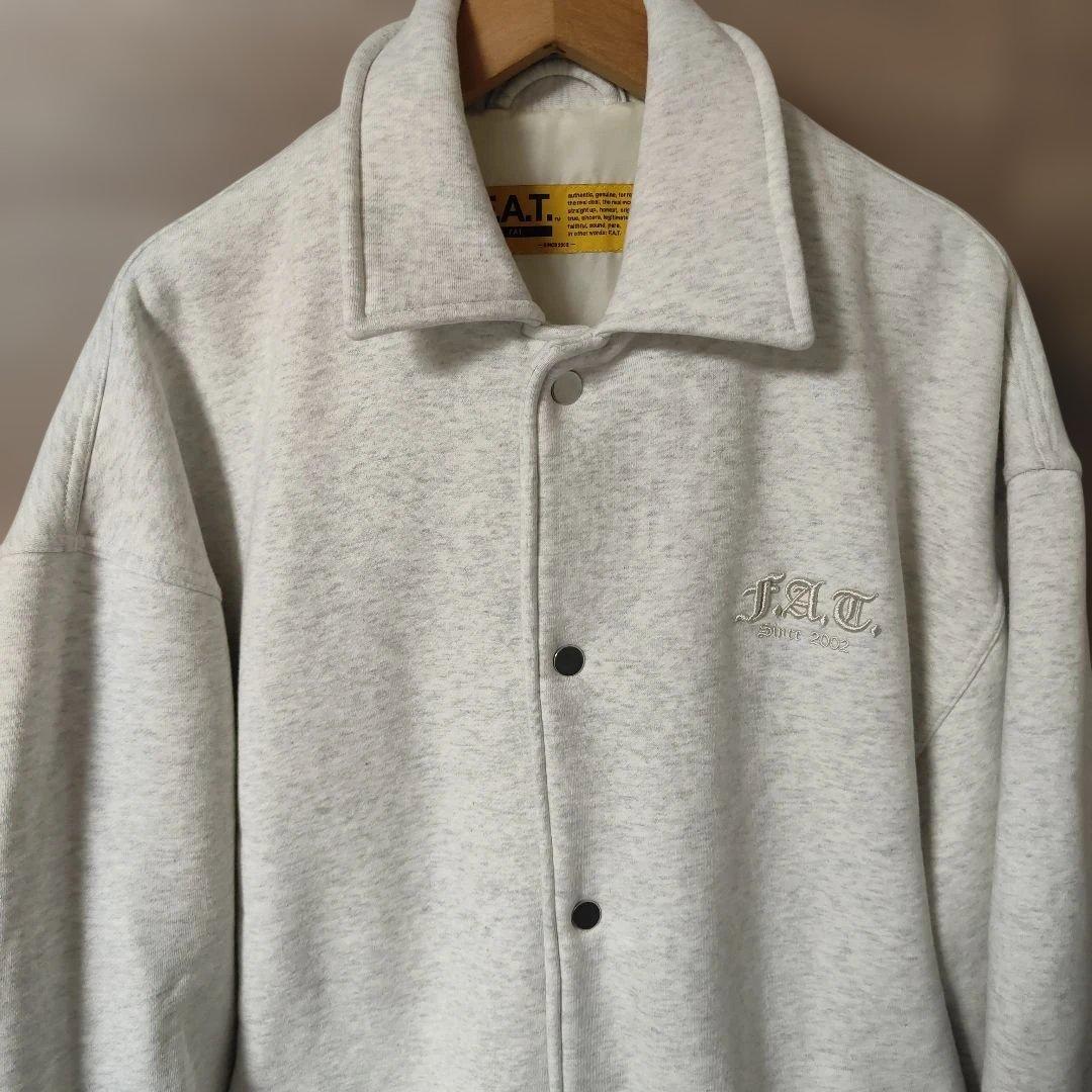 極美品FATグレー系カラー スウェットスタジャン サイズFAT(XL)