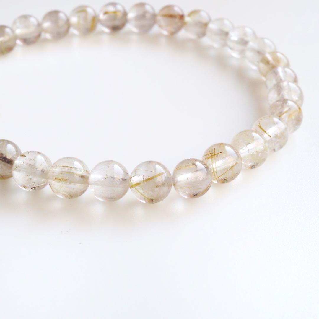 【blue.ks】高品質アマゾナイトのゴムブレスレット