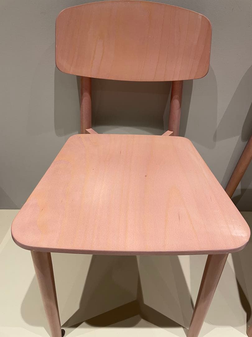 unico ウニコ　ピンク 木製 ダイニングチェア 2脚セット