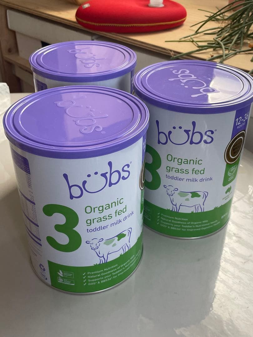 【未開封・3缶セット】bubs バブズオーガニック ステップ3 粉ミルク