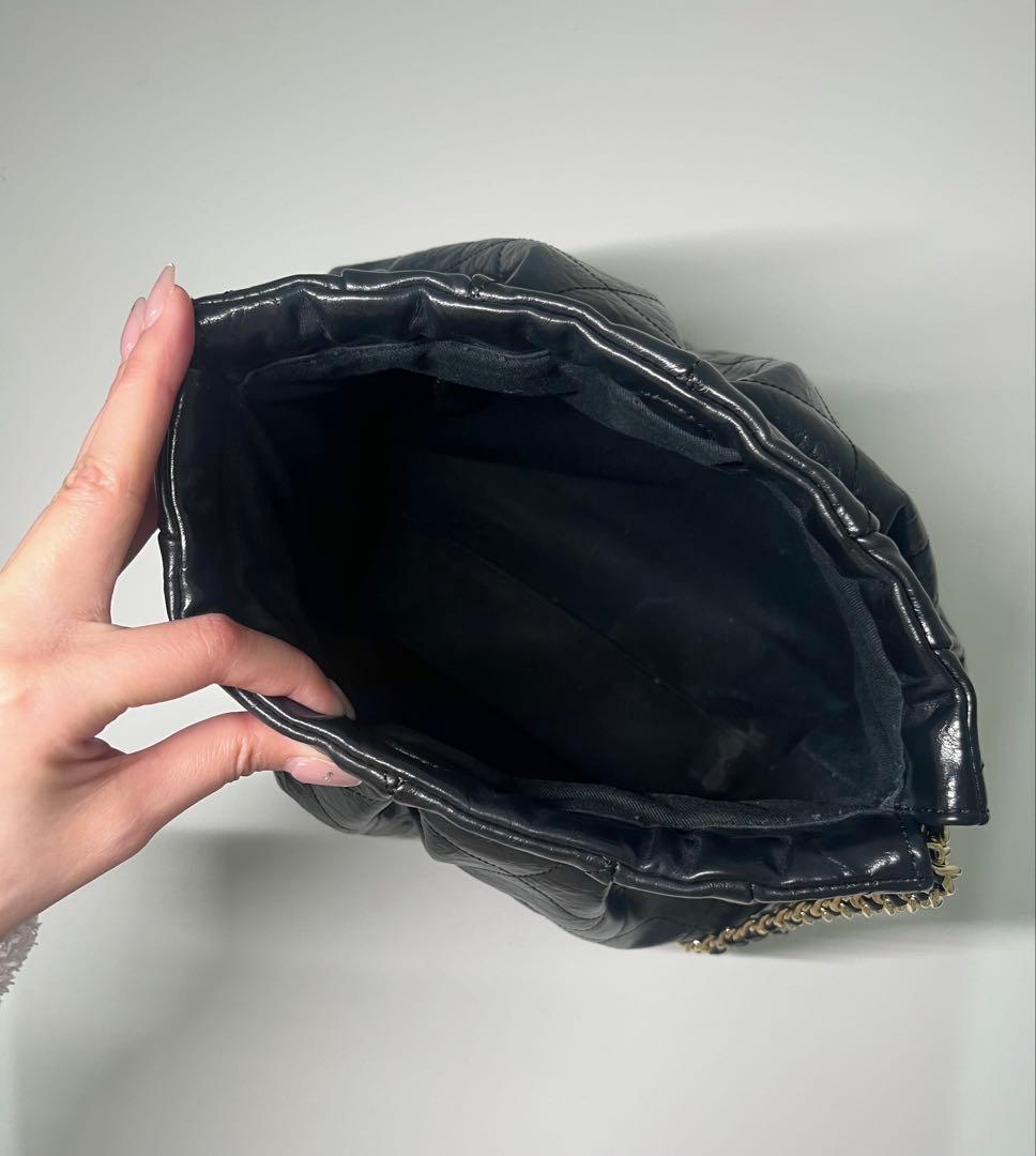 ドゥオ ブレードチェーンハンドルホーボーバッグ - ブラック